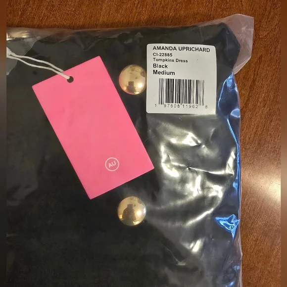 NEW Amanda Uprichard Black Tompkins Dress | Size Medium Retails $282 - Picture 7 of 10